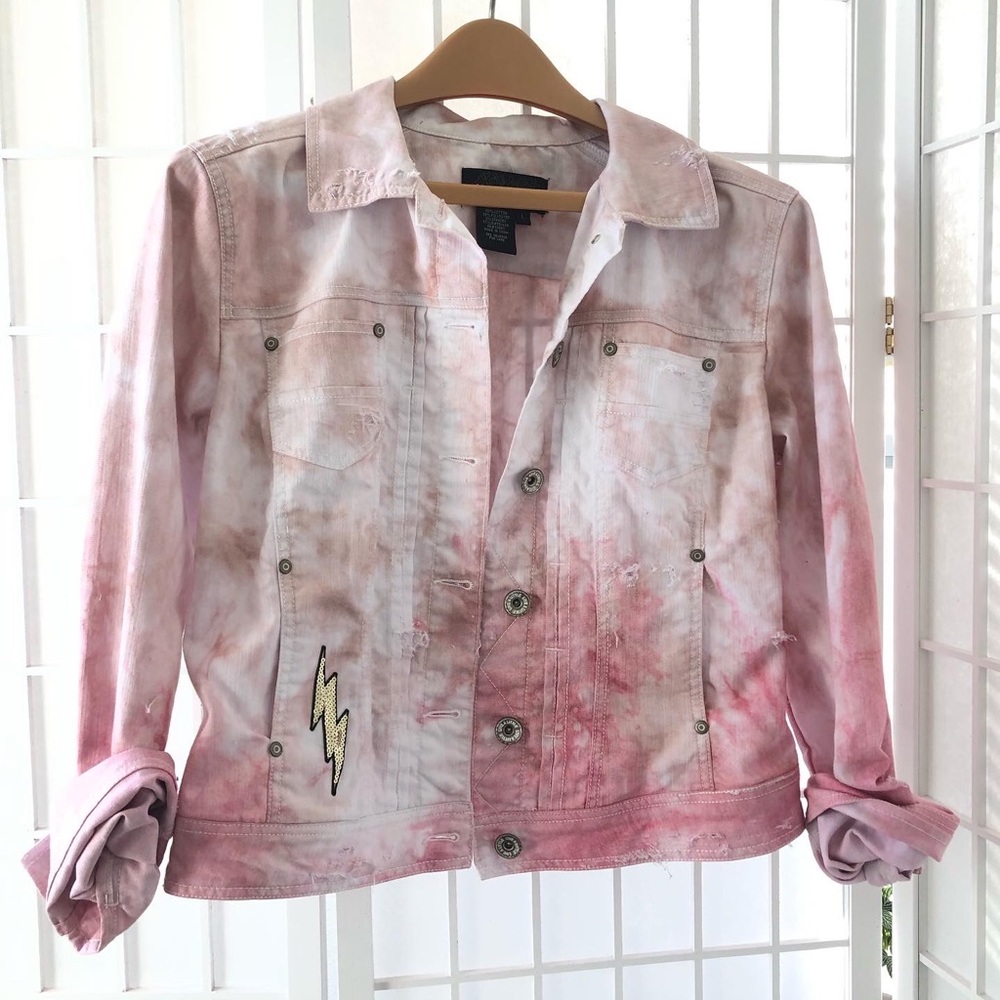 Rose and tan dyed jacket